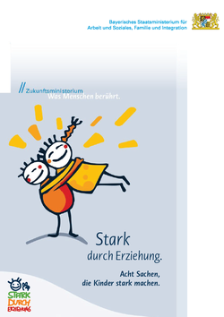 Titelblatt der Broschüre Stark durch Erziehung in deutscher Sprache